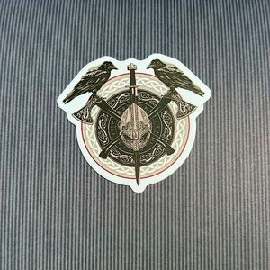 Guardian Old Norse Viking Masculine Warrior Celtic Art Single Sticker